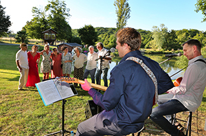 Musiciens cocktail mariage guitariste